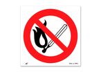 Open flame prohibited picto prohibition sign