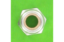 Nuts : Self-Locking Nuts - Nylstop Self-Locking Hex Nut - Aluminium - Blister pack of 5 Nuts, Nylstop Dural 2030 OA, Bright Silver