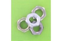 Nuts : Hex Nuts - Thin Hex Nut Hm, Left Hand Thread, White Zinc Steel