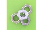 Nuts : Hex Nuts - Thin Hex Nut Hm, Left Hand Thread, White Zinc Steel