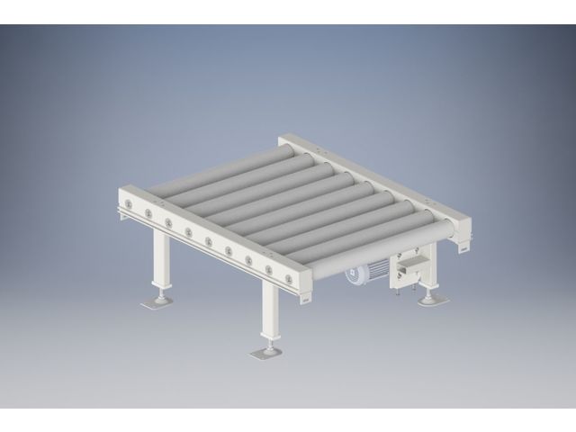Roller conveyor for pallets