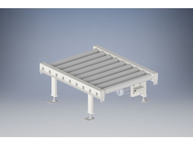 Roller conveyor for pallets