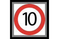 Picto of speed limit 10km/h signpost