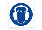 Picto of mandatory hearing protection signpost
