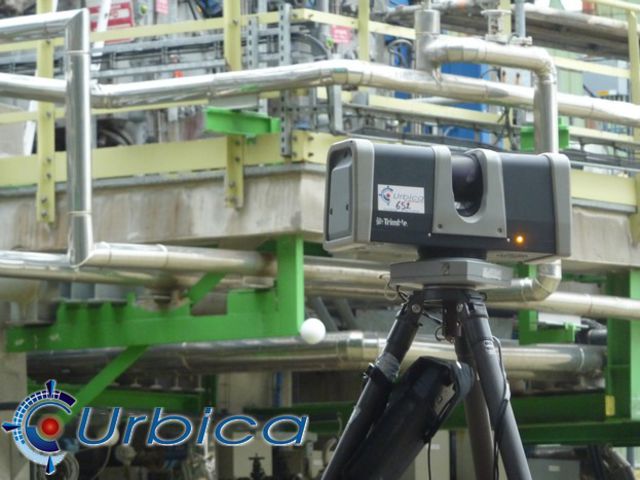 Laser survey on industrial plant