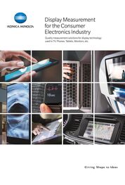 Display measurement for the consumer electronics industry