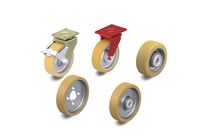 Wheels and castors with cast Vulkollan® polyurethane tread