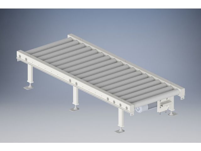Roller conveyor for pallets
