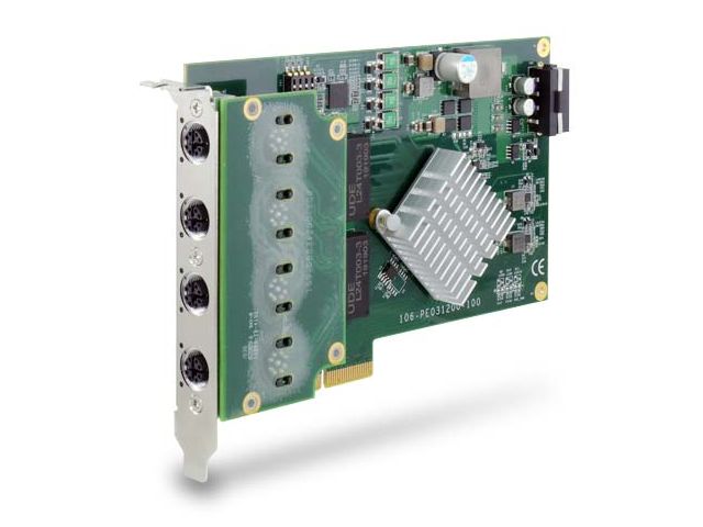 4-port Server-grade Gigabit 802.3at PoE+ Card with M12 x-coded Connectors | PCIe-PoE312M