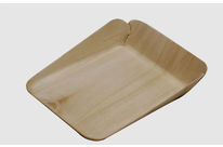 Shovel shape thermoformed wooden tray for bakery product, cake, vegetable, aromatic herb, dessert, deli… 
