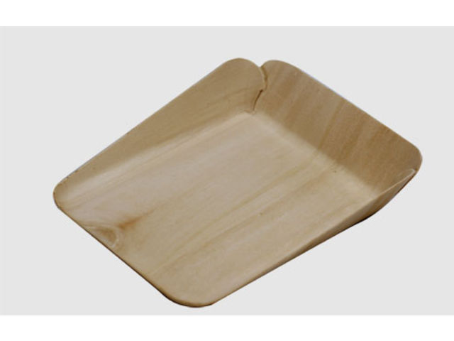 Shovel shape thermoformed wooden tray for bakery product, cake, vegetable, aromatic herb, dessert, deli… 