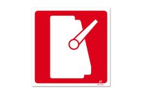 Emergency stop picto fire-fighting sign