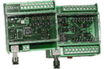 Signal transmission using fiber optics (LWL)