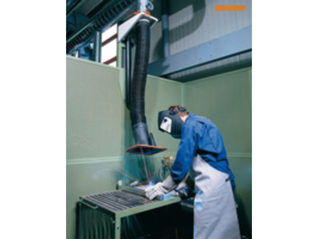 Telescopic exhaust arms