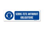 Panneau signalisation picto protection obligatoire ouie avec texte