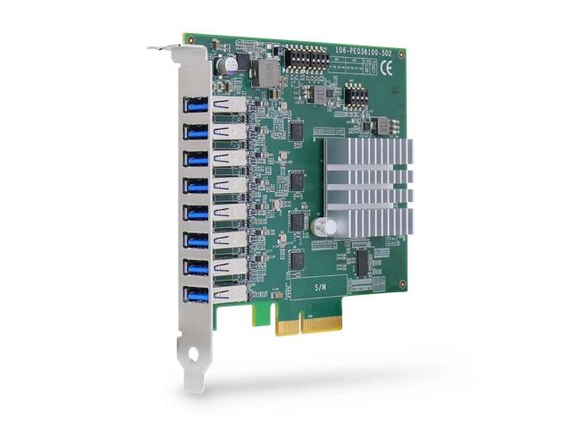 8-Port USB 3.1 Gen1 Frame Grabber Expansion Card | PCIe-USB381F