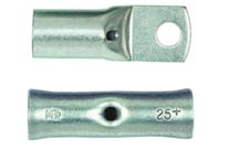 Copper tubular lug with narrow palm and butt connectors